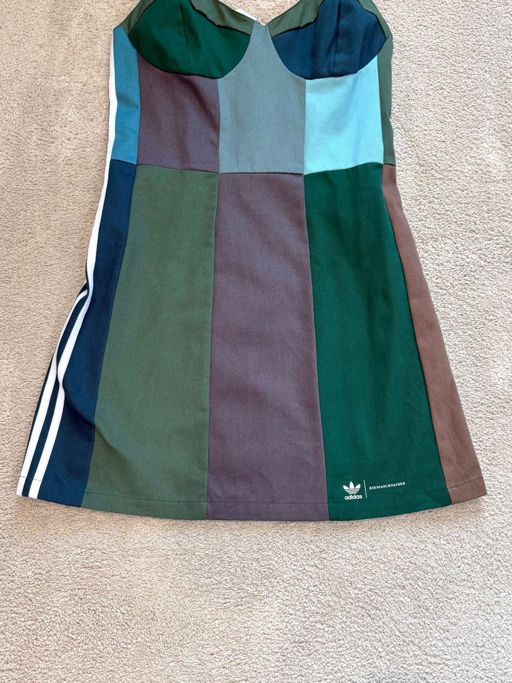 Adidas Women Originals KSENIASCHNAIDER Reprocessed Limited Ed Dress Size 12 NEW - Picture 7 of 17